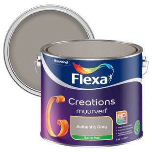 Flexa Creations Muurverf - Extra Mat - Authentic Grey - 2,5l