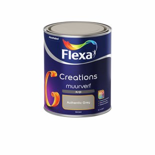 Flexa Creations Muurverf - Mat - Authentic Grey - 1l