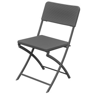 Central Park Tuinstoel Party Inklapbaar Staal/hdpe Antraciet