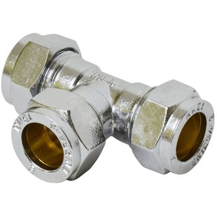 Sanivesk Knel T-stuk Chroom 15x15x15mm