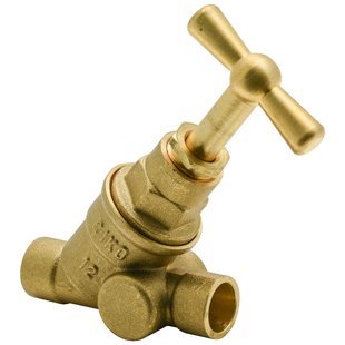 Sanivesk Stopkraan Messing 12x12mm Soldeer