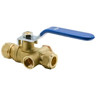 Sanivesk Kogelstopkraan Messing Met Aftap 12x12mm Knel