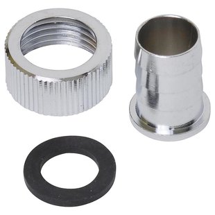 Sanivesk Slangkoppeling + Wartelmoer 1/2fx1/2m Chroom 4pp