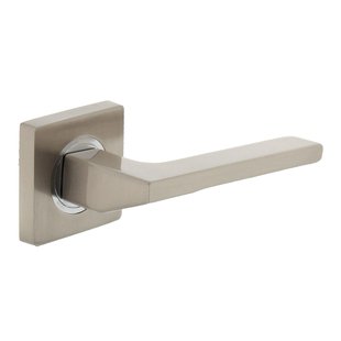 Intersteel Deurkruk Op Rozet Ben - Metaal - Chroom Mat Nikkel - Vierkant Rozet - 20 Mm