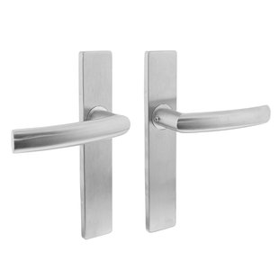 Intersteel Deurkruk Op Schild Blok - Rvs - Geborsteld - Blind - Schild 275x160 Mm