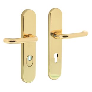 Intersteel Veiligheidsbeslag Kerntrekbeveiliging Profielcilindergat Ovaal Messing 72mm