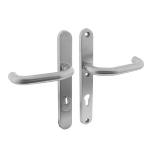 Intersteel Veiligheidsbeslag Skg*** Met Kerntrekbeveiliging Profielcilindergat 72mm Smal Schild Achterdeurbeslag Rvs Geborsteld