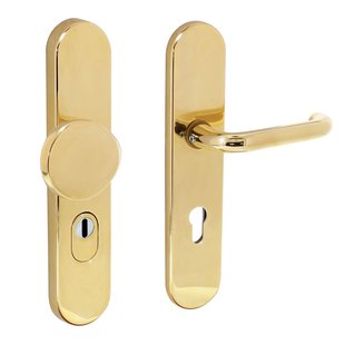 Intersteel Veiligheidsbeslag Skg*** Profielcilindergat 72mm Ovaal Met Kerntrekbeveiliging Messing Ongelakt