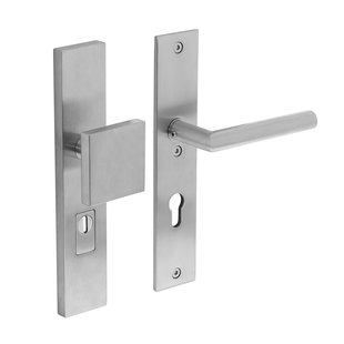 Intersteel Veiligheidsbeslag Skg*** Met Kerntrekbeveiliging Profielcilindergat 72 Mm Voordeurbeslag Rechthoekig Rvs Geborsteld