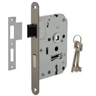 Intersteel Klavier Dag- En Nachtslot Wit 55 Mm Geborsteld Rvs