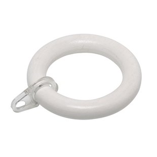 Gordijnringen Wit Hout Fsc 28mm 6 Stuks