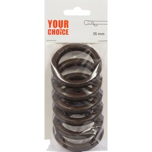 Gordijnringen Fsc Noten 28mm 6x