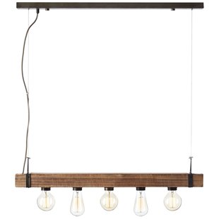 Brilliant Hanglamp Woodhill Zwart 5xe27