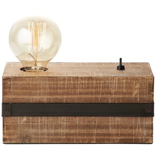 Brilliant Tafellamp Woodhill Zwart Hout E27
