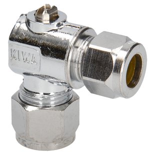 Sanivesk Kogelkraan Haaks Mini Met Schroef Bediening Chroom 12x10mm Knel