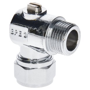 Sanivesk Kogelkraan Haaks Mini Met Schroef Bediening Chroom 15mm X3/8 (knelxbuitendraad)