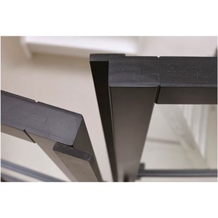 Cando Aanslaglat - Voor Dubbele Industrial Draaideur - Zwart