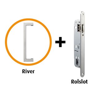 Cando Industrial Deurbeslagpakket 402 Met Smal Rolslot