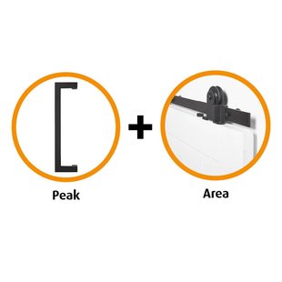 Cando Industrial Deurbeslagpakket 607 Met Greep En Schuifsysteem