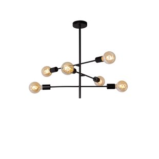 Lucide Plafondlamp Lester Zwart ⌀59cm 6xe27