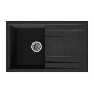 Spoelbak Cube 1 Bak 80x50x21cm Composiet Zwart