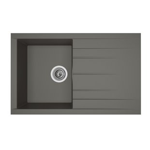 Spoelbak Cube 1 Bak 80x50x21cm Composiet Betongrijs