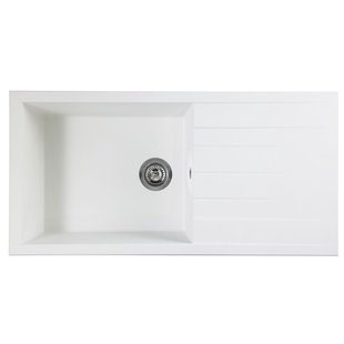 Spoelbak Cube 1 Xl Bak 100x50x21cm Composiet Wit