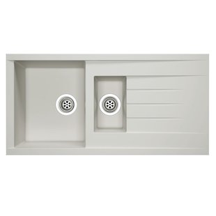 Spoelbak Cube 1,5 Bak 100x50x21cm Composiet Wit