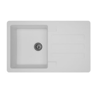 Spoelbak Vogua 1 Bak 81x50x21cm Composiet Wit