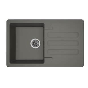 Spoelbak Vogua 1 Bak 81x50x21cm Composiet Betongrijs