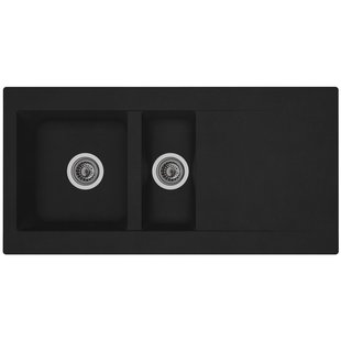 Spoelbak Einna 1,5 Bak 100x50x20cm Composiet Zwart