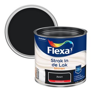 Flexa Strak In De Lak Hoogglans Zwart 250ml