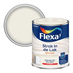 Flexa Strak In De Lak Hoogglans Gebroken Wit Ral9010 750ml