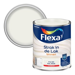 Flexa Strak In De Lak Hoogglans Fris Wit Ral9016 750ml