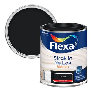 Flexa Strak In De Lak Hoogglans Zwart 750ml