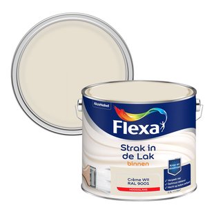 Flexa Strak In De Lak Hoogglans Crème Wit Ral9001 2,5l