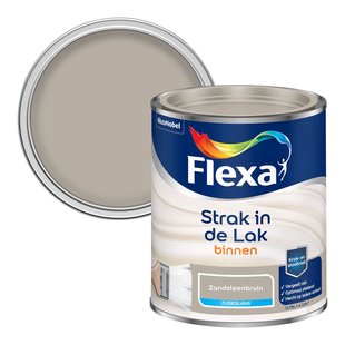 Flexa Strak In De Lak Zijdeglans Zandsteenbruin 750ml