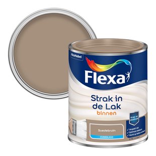 Flexa Houtlak Strak In De Lak - Zijdeglans - Suedebruin - 750ml