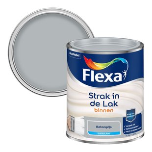 Flexa Strak In De Lak Zijdeglans Betongrijs 750ml