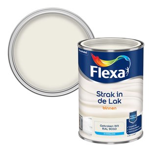Flexa Strak In De Lak Zijdeglans Gebroken Wit Ral9010 1,25l