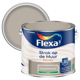 Flexa Strak Op De Muur Muurverf - Mat - Zandsteenbruin - 2,5l