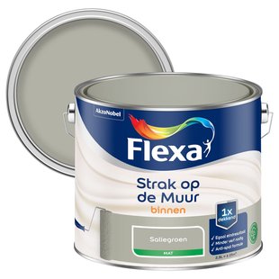 Flexa Strak Op De Muur Muurverf - Mat - Saliegroen - 2,5l