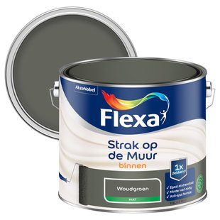 Flexa Strak Op De Muur Muurverf - Mat - Woudgroen - 2,5l
