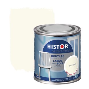 Histor Perfect Finish Houtlak Hoogglans Ral 9003 250ml