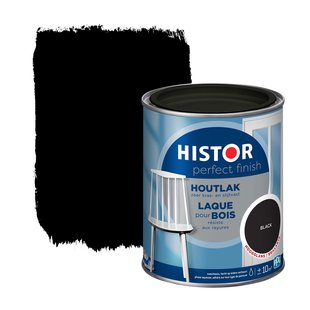Histor Perfect Finish Houtlak Hoogglans Zwart 750ml