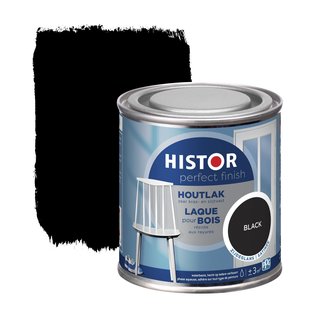 Histor Perfect Finish Houtlak Zijdeglans Zwart 250ml