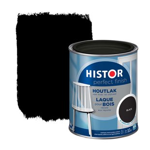 Histor Perfect Finish Houtlak Zijdeglans Zwart 750ml