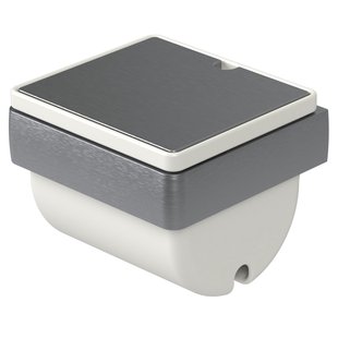 Haceka Toiletrolhouder Aline - Keramiek/aluminium - Grijs