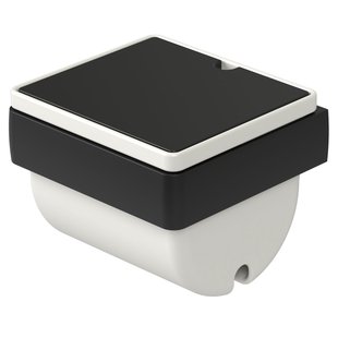 Haceka Toiletrolhouder Aline - Keramiek/aluminium - Zwart