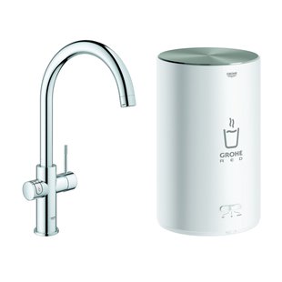 Grohe Kokendwaterkraan Red Duo Chroom En M-size Boiler